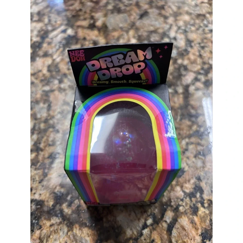 NeeDoh Dream Drop Pink Raindrop Sensory Fidget Toy Nee Doh